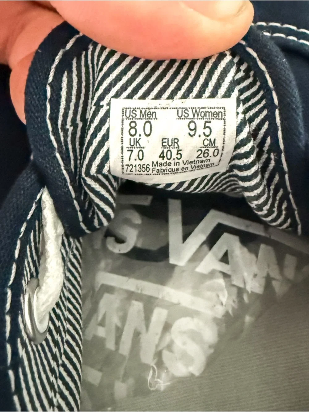 NWOT Vans Authentic Low-Top in Dress Blue (VN000EE332D) - Picture 6 of 7